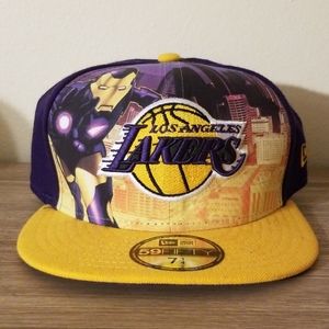 Lakers x Iron Man New Era hat